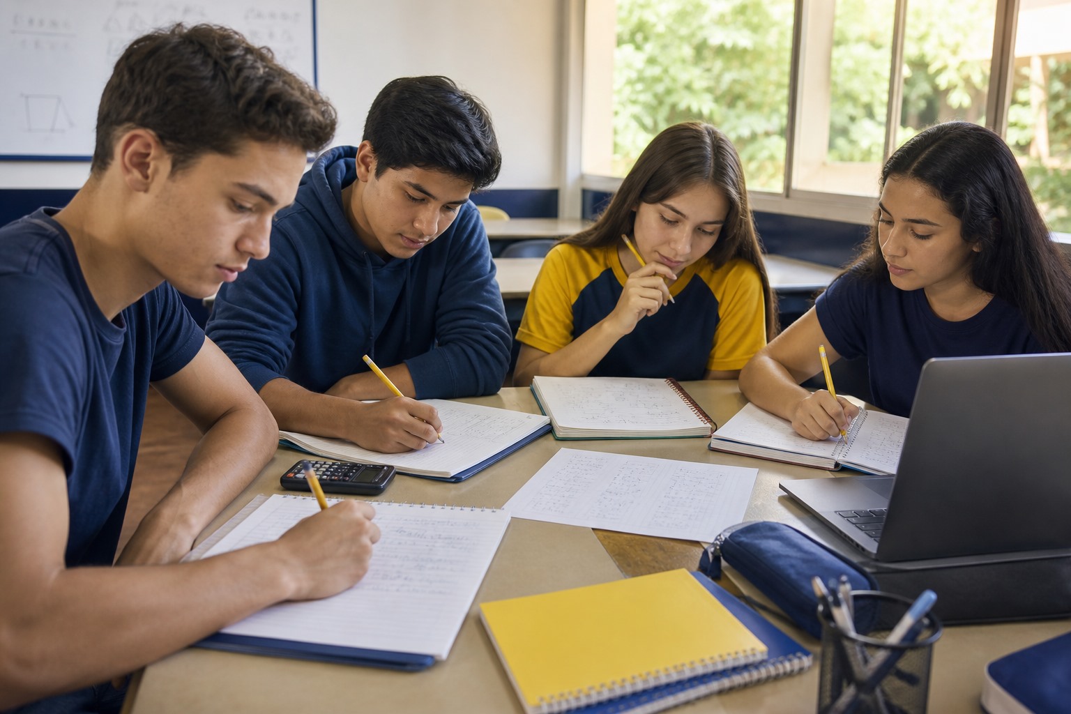 Estudiantes preparándose para el examen PAA